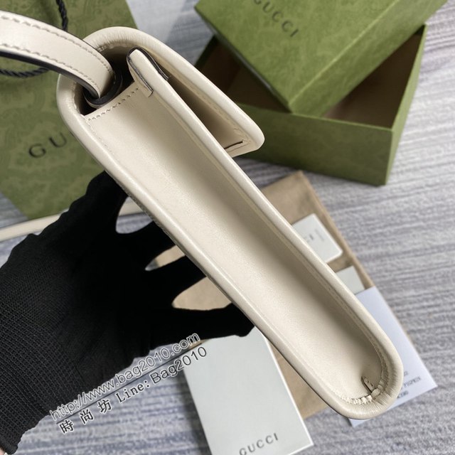 Gucci新款包包 古馳小斜挎包 Gucci迷你手機袋 625571白皮  ydg3043